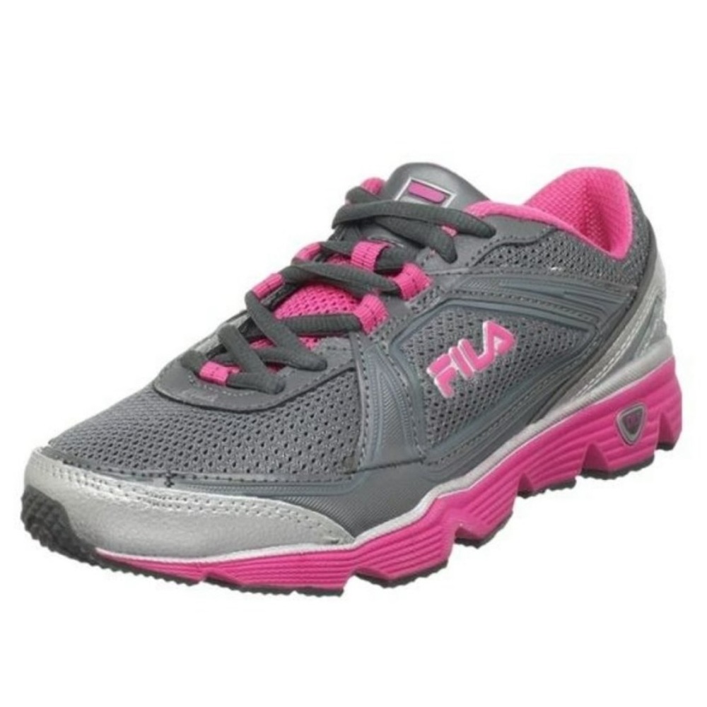 FILA DLS Circuit Sneaker Metallic Silver Hot Pink Women’s Size 9